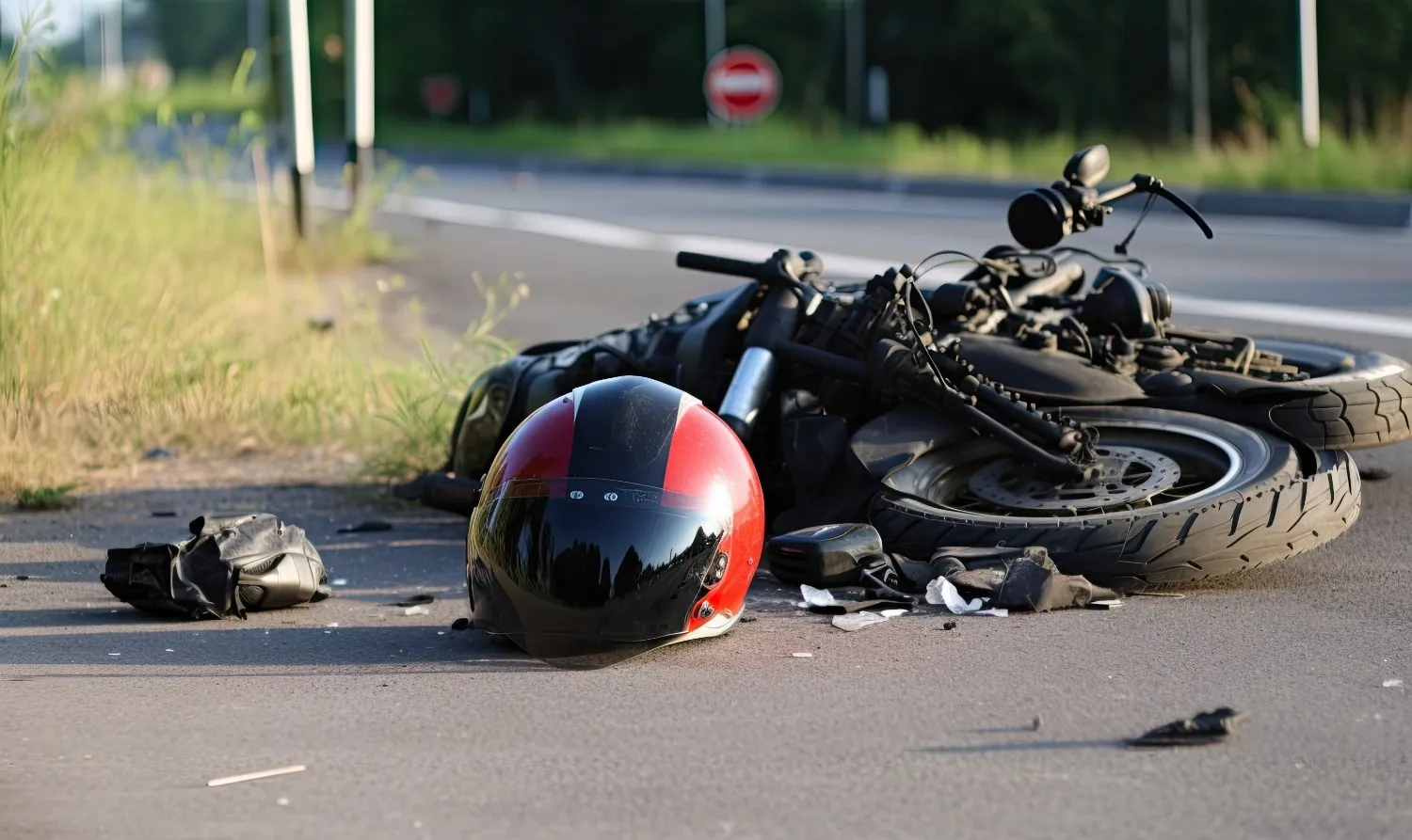 Motorcycle Accident Scene