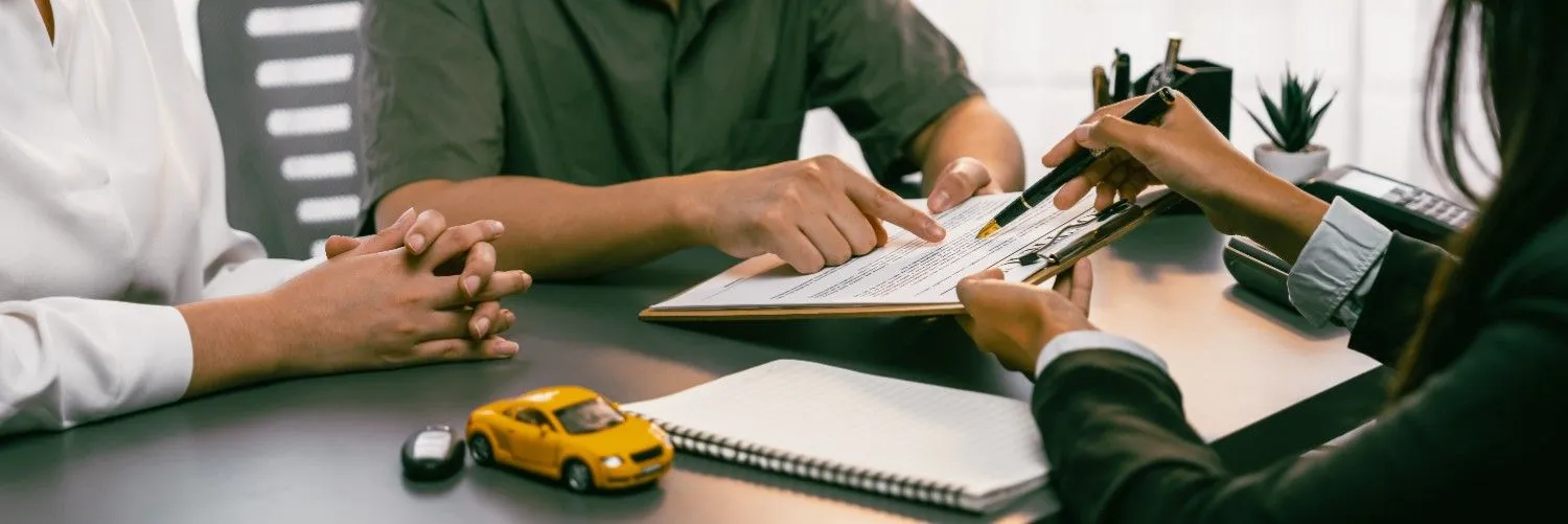 Insurance agent meeting client