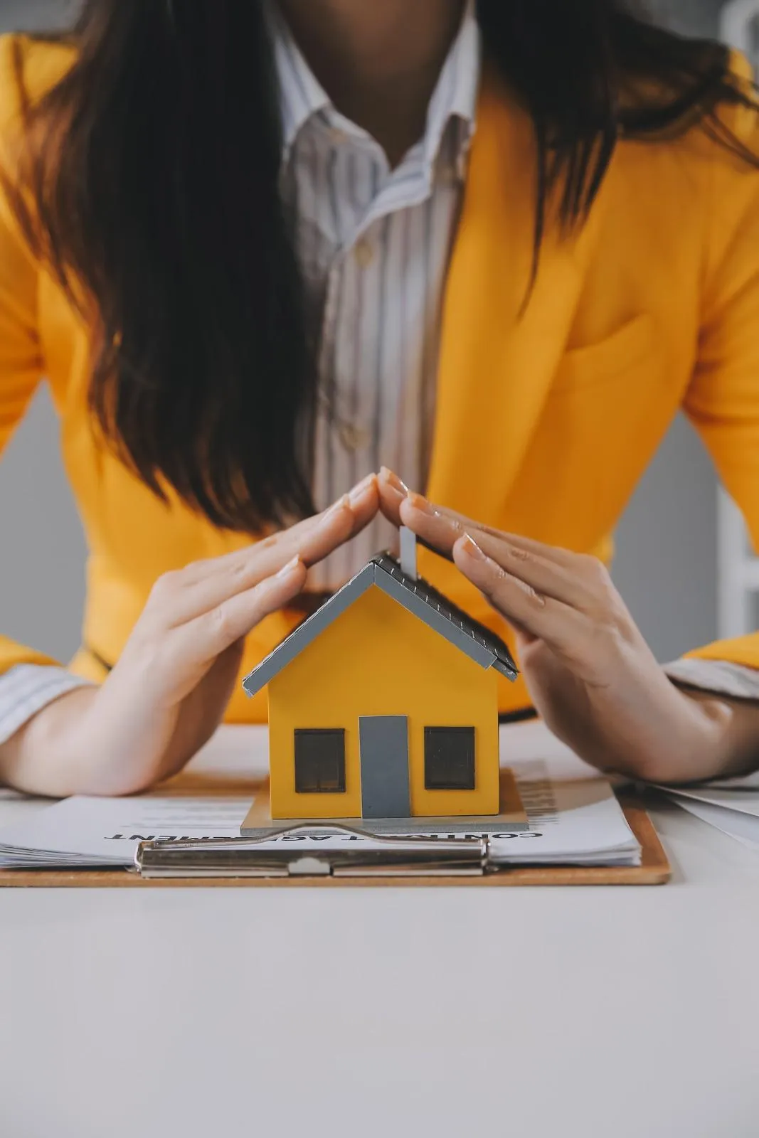 Insurance advisor helping customer