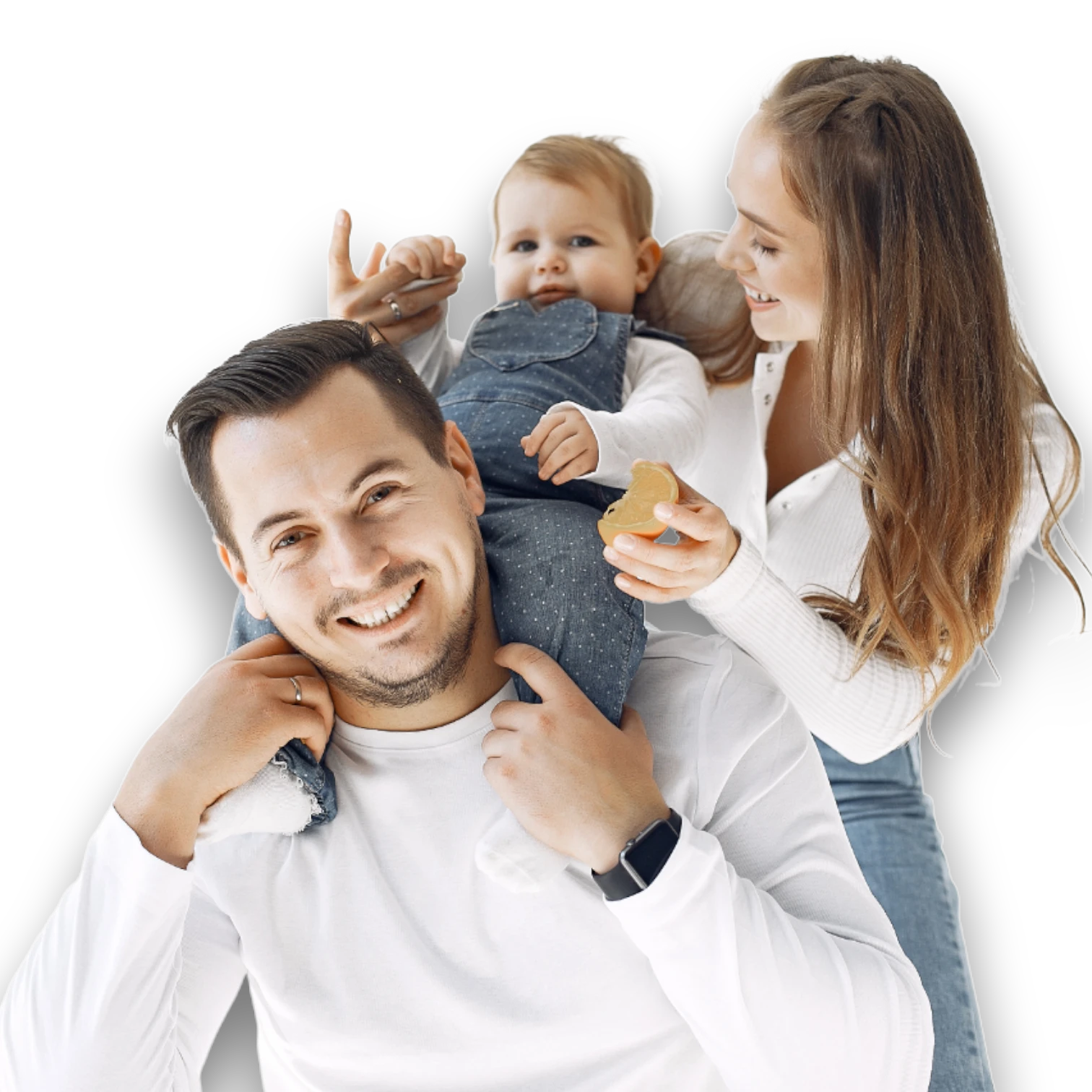 Happy family protected by insurance